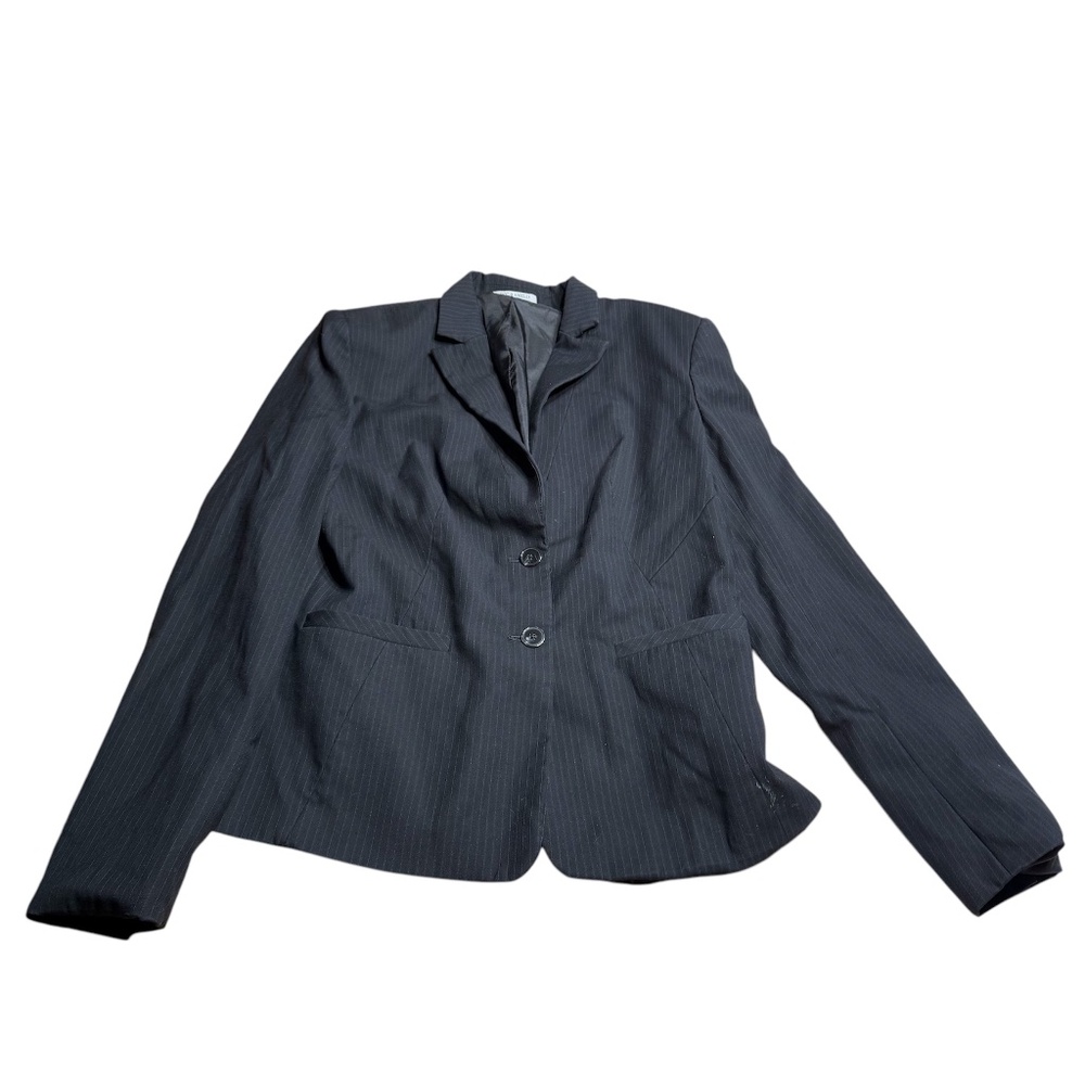 Women's Doc & Amelia by Cintas Striped Uniform Black Blazer
